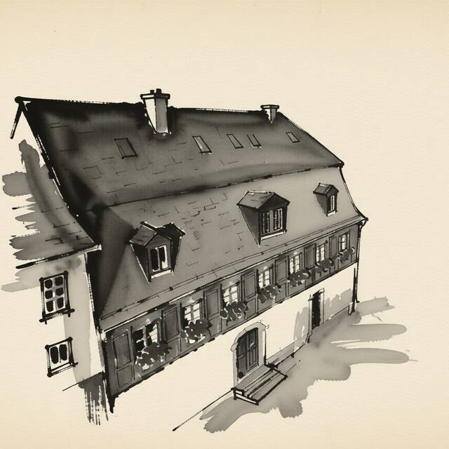 Ilustrační kresba: Penzion Pivovar Falkenštejn