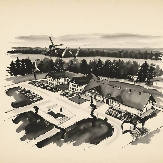 Ilustrační kresba: Hotel SKANZEN