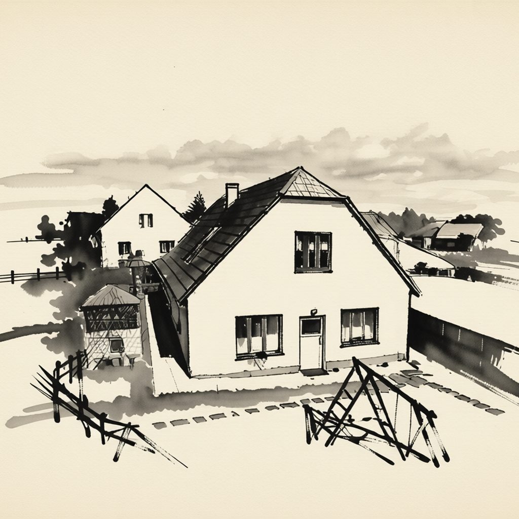 Ilustrační kresba: Chalupa Na Špici