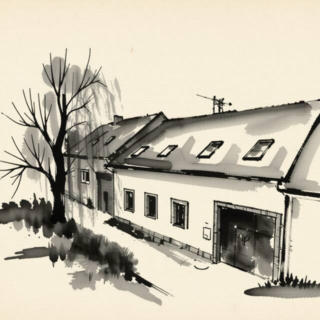 Ilustrační kresba: Penzion - apartmány U Babičky