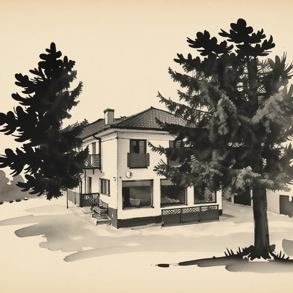 Ilustrační kresba: RODINNÉ PENZIONY San Marco MUTĚNICE