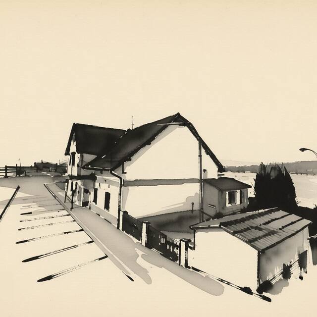 Ilustrační kresba: Motel Roudnice