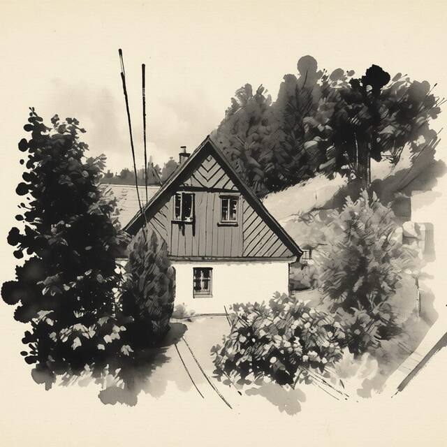 Ilustrační kresba: Chalupa U Jezu