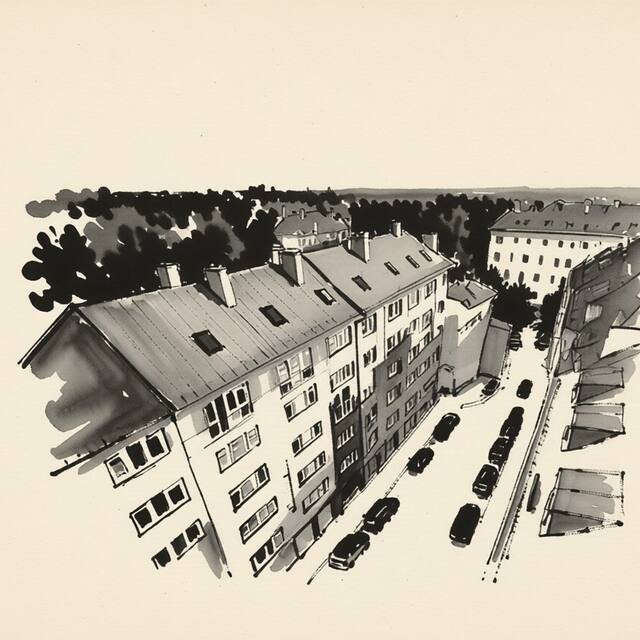 Ilustrační kresba: Apartment Konvikt