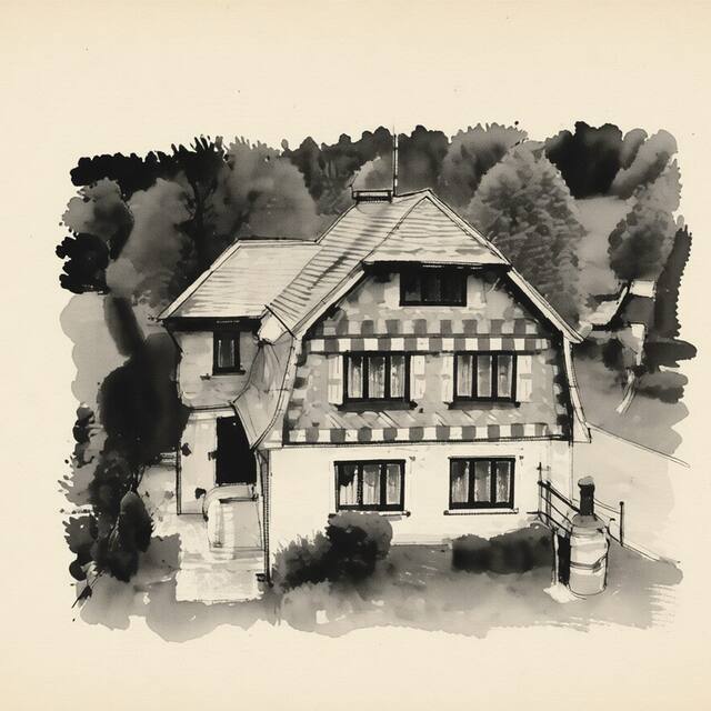 Ilustrační kresba: Apartmány Pustiny