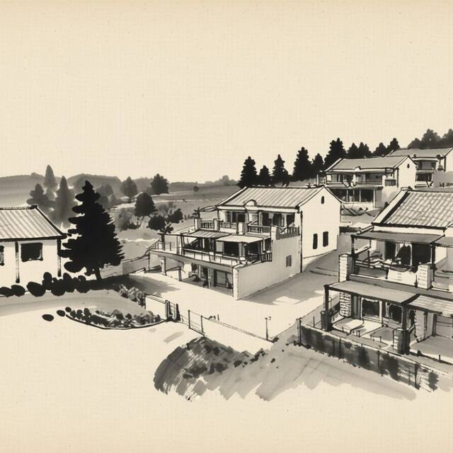 Ilustrační kresba: Apartmán Na Pálavě č. 1 a 4