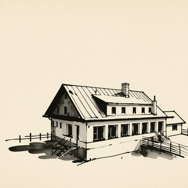 Ilustrační kresba: Chata Diana