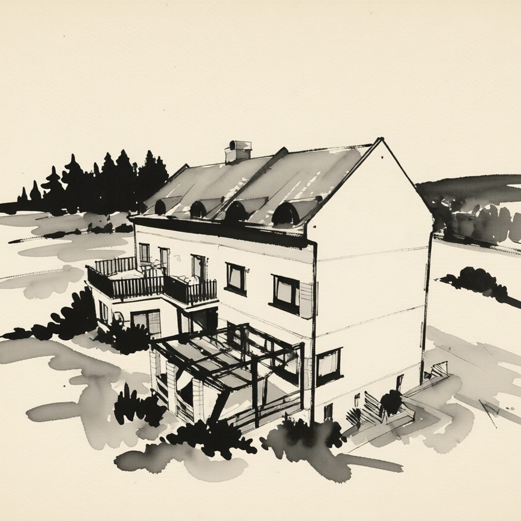 Ilustrační kresba: Otevřená Náruč Pension
