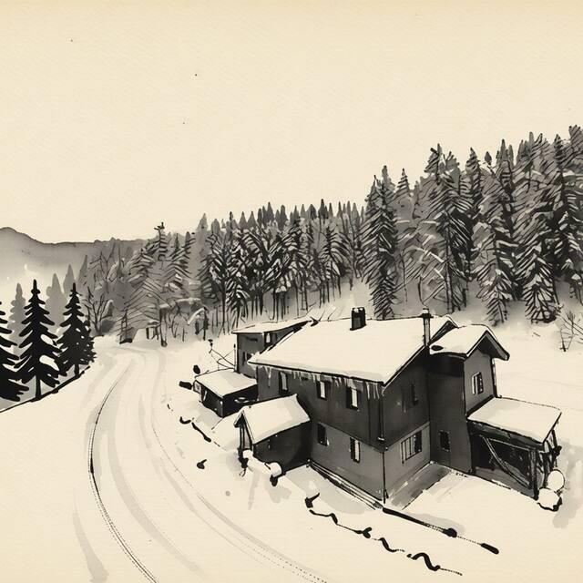 Ilustrační kresba: Penzion Kamenný Mlýn