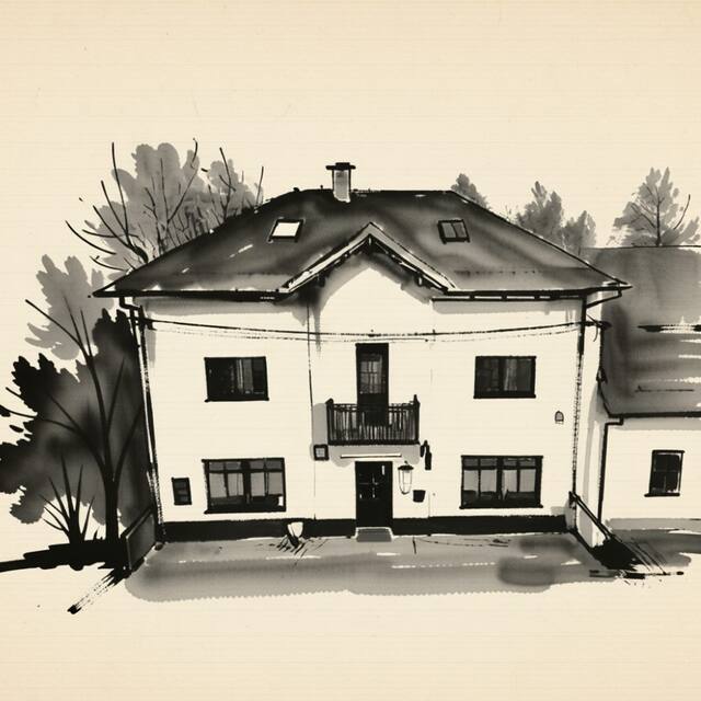 Ilustrační kresba: PENZION POD HRADEM