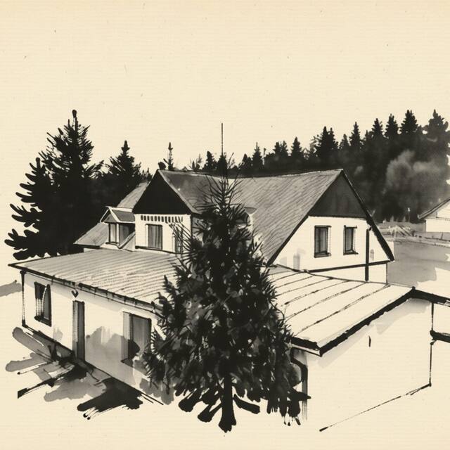 Ilustrační kresba: Penzion Jedlina