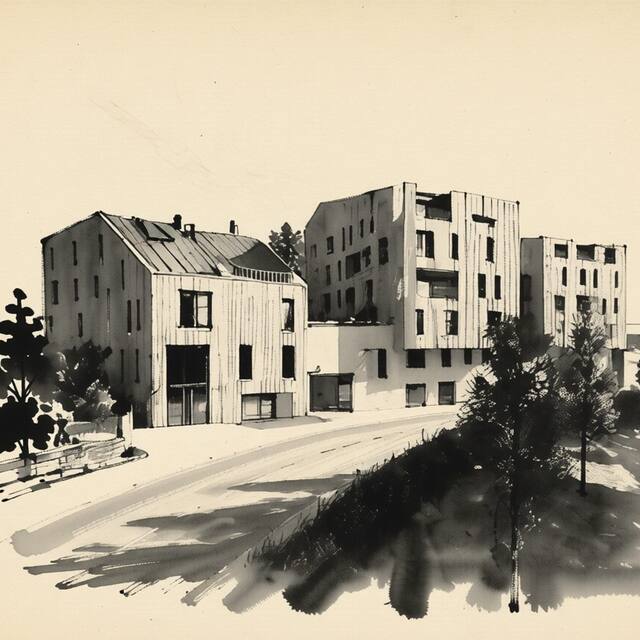 Ilustrační kresba: Lakepark Residence