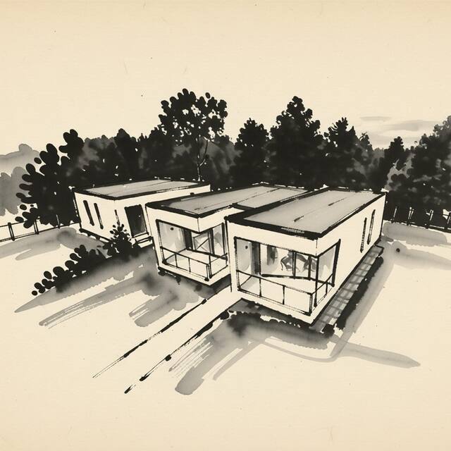 Ilustrační kresba: Apartmány Hrádeček