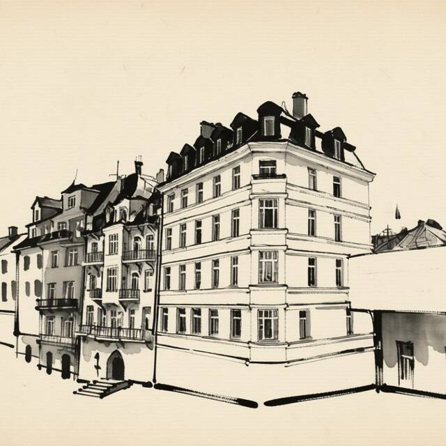 Ilustrační kresba: Karlsbad Prestige Apartments
