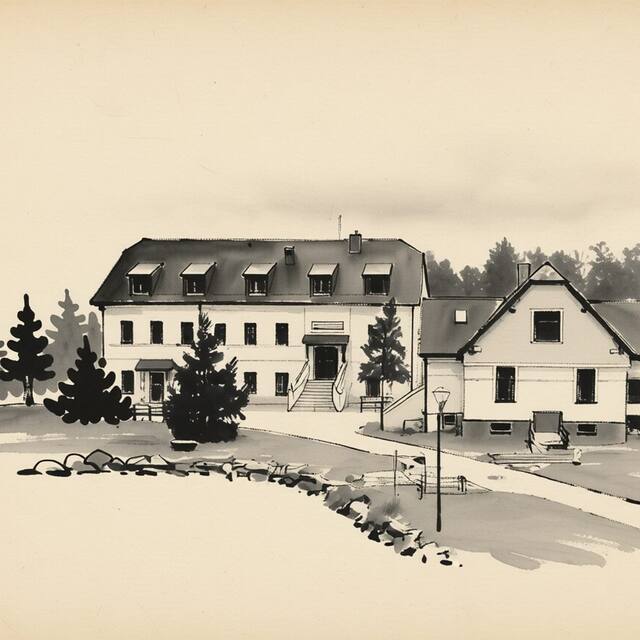 Ilustrační kresba: Penzion Panský mlýn