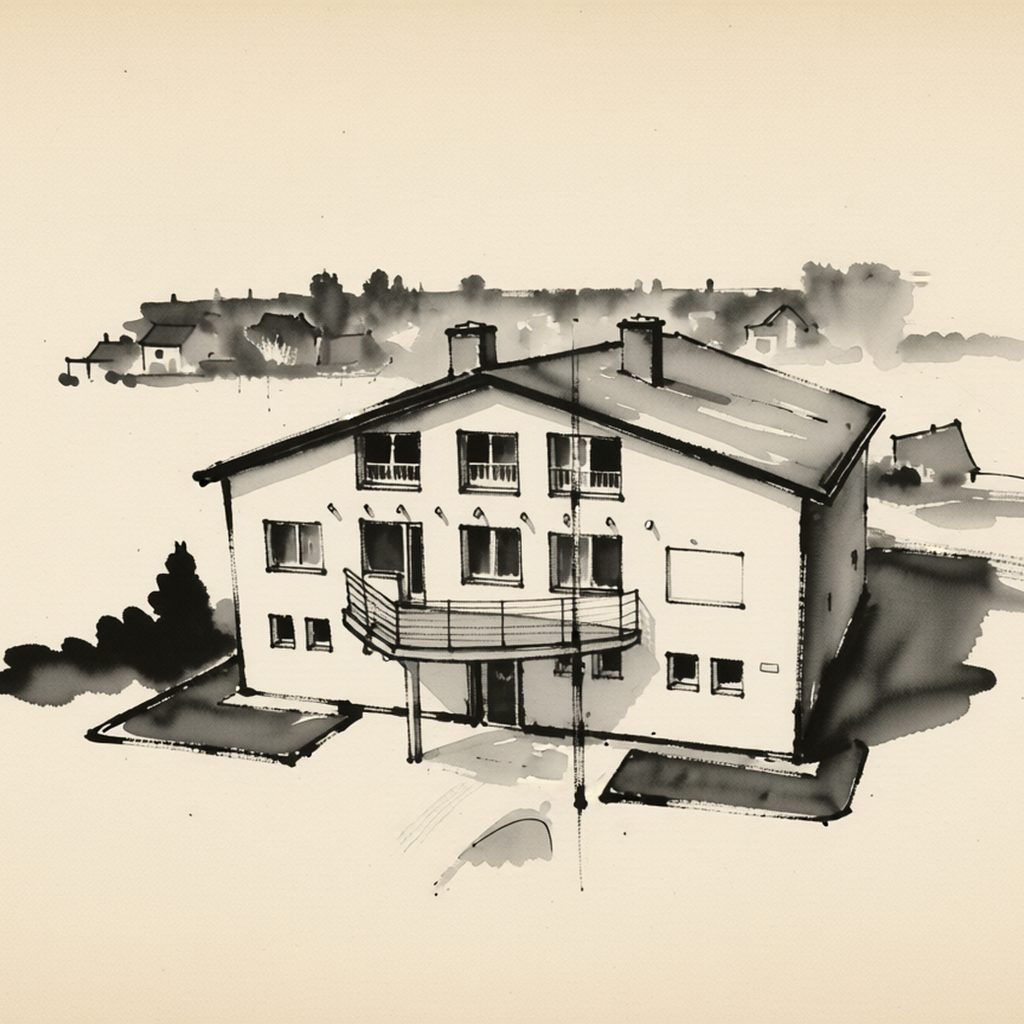 Ilustrační kresba: Penzion Na Kurtech