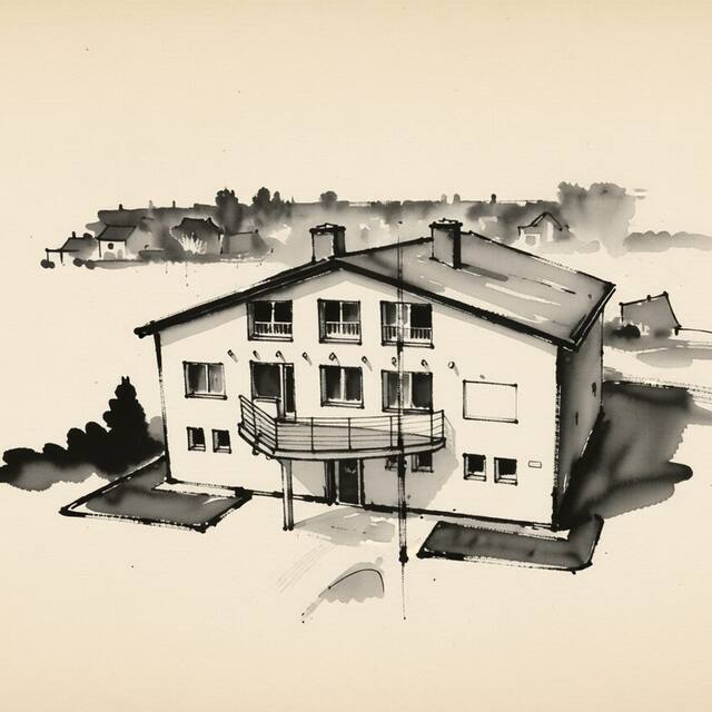 Ilustrační kresba: Penzion Na Kurtech