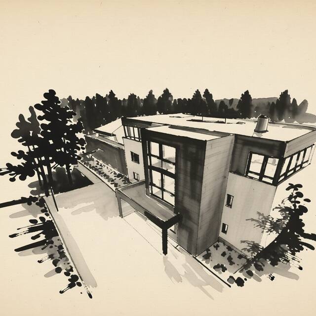 Ilustrační kresba: HOTEL A RESTAURACE U STAVAŘE