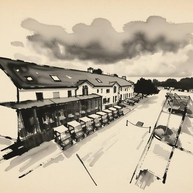 Ilustrační kresba: Greensgate Hotel Dýšina