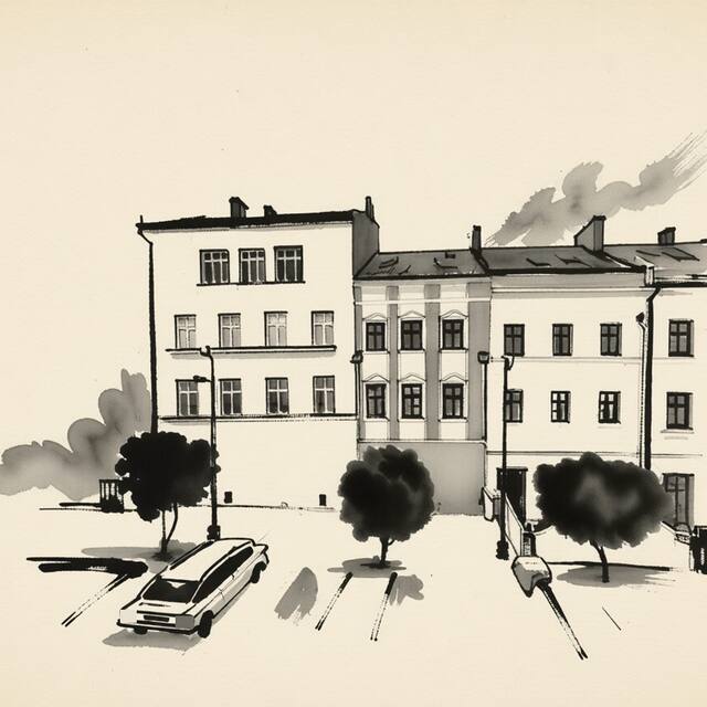 Ilustrační kresba: Ubytování Dolní náměstí 26