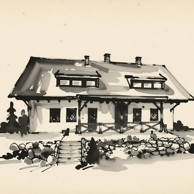 Ilustrační kresba: Apartmány Silverado
