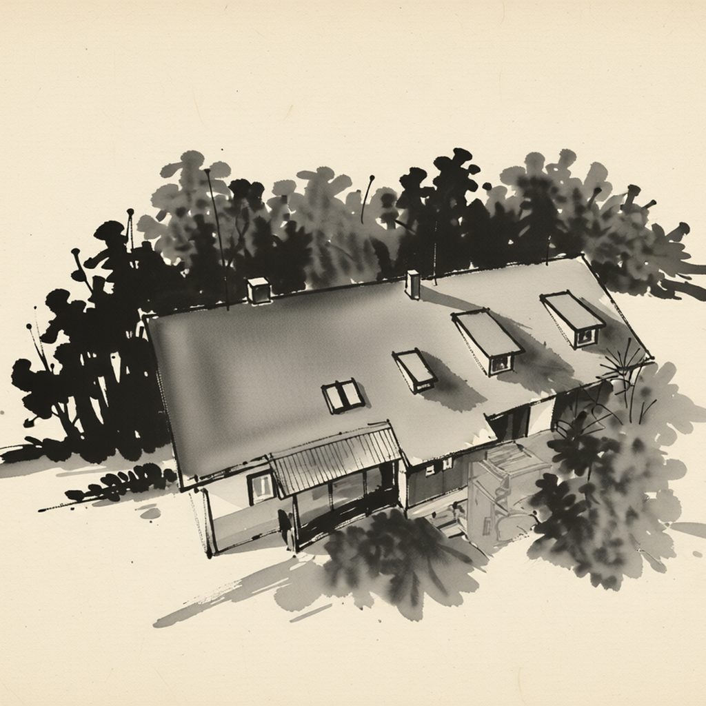 Ilustrační kresba: Penzion Koniklec