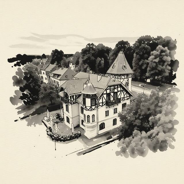 Ilustrační kresba: Vila Elis
