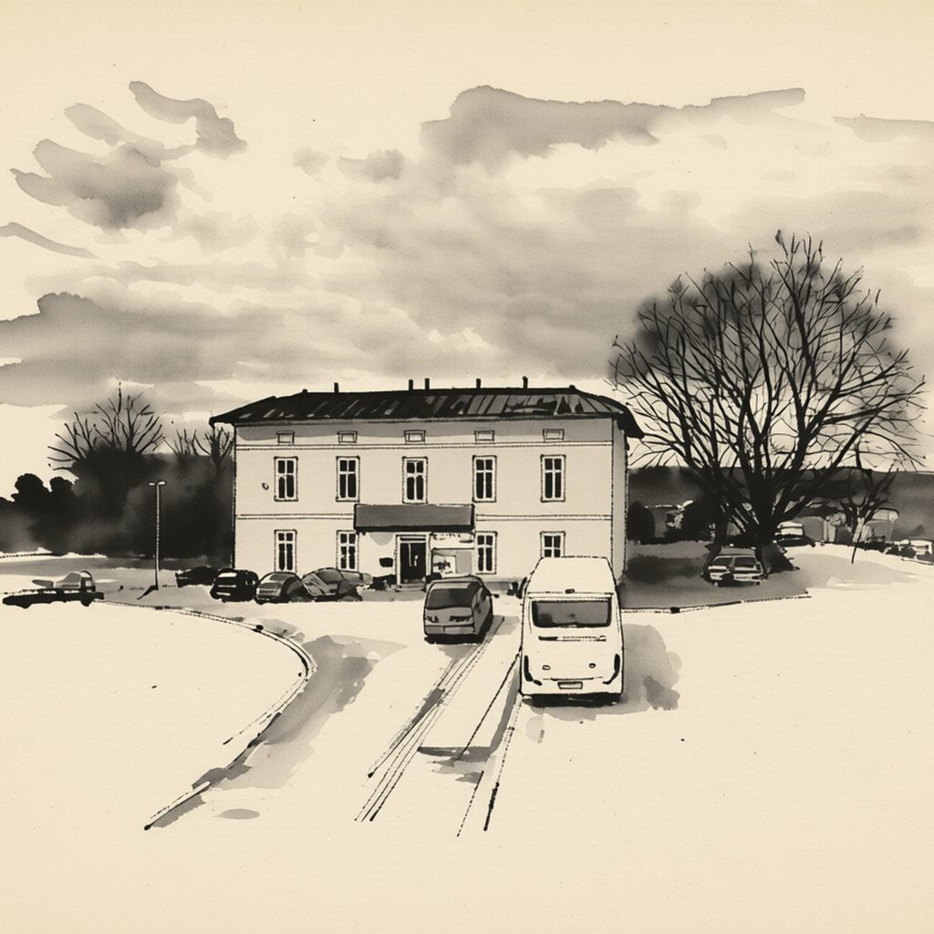 Ilustrační kresba: Penzion U nádraží
