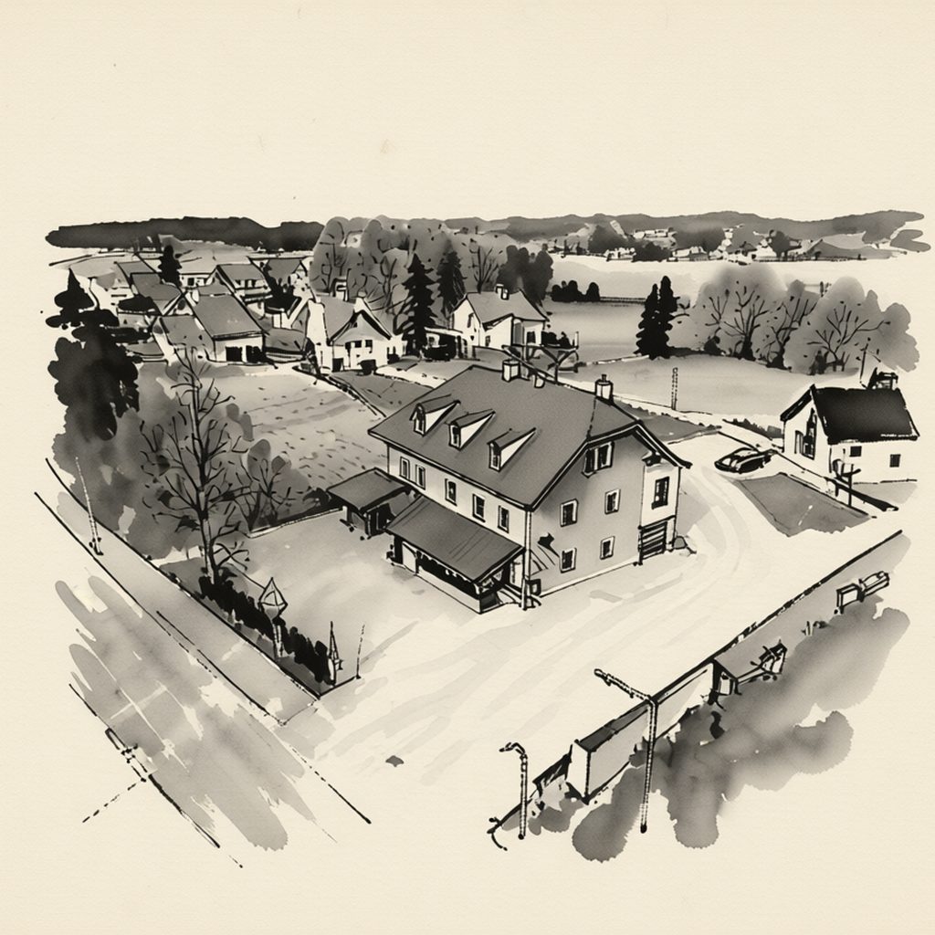 Ilustrační kresba: Penzion Sen