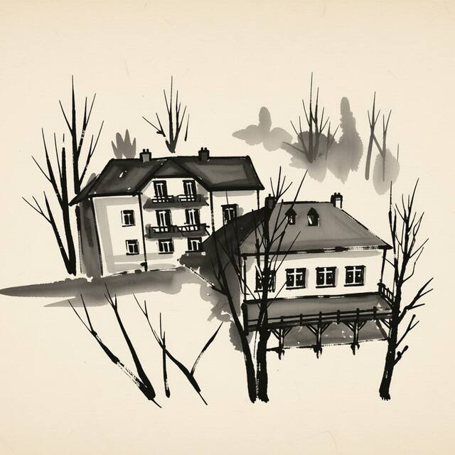 Ilustrační kresba: Hotel Kokořín