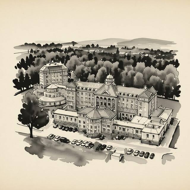 Ilustrační kresba: Vila na Kolonádě