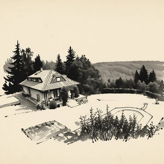 Ilustrační kresba: Vila Blanka