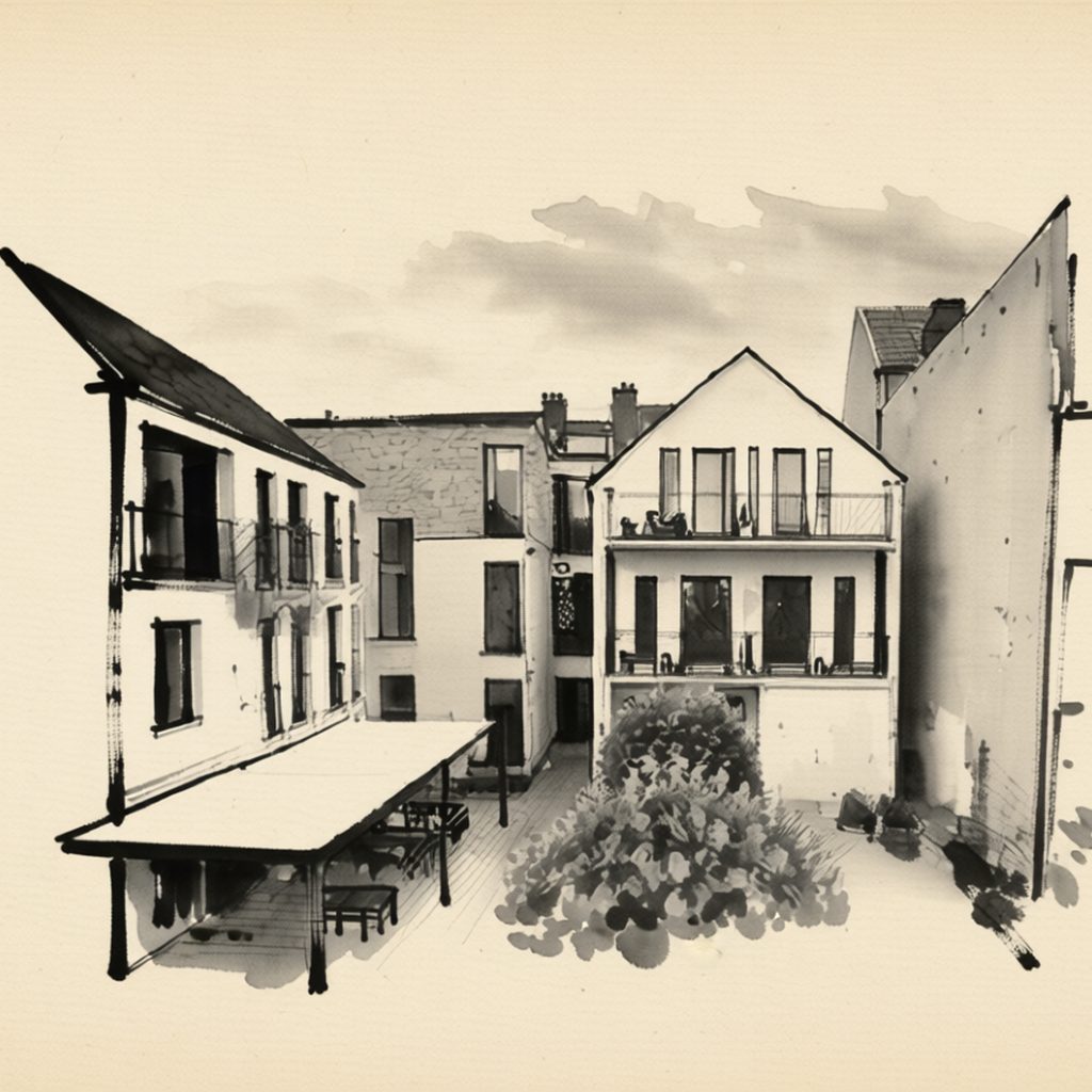Ilustrační kresba: Penzion Na Náměstí