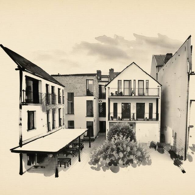 Ilustrační kresba: Penzion Na Náměstí