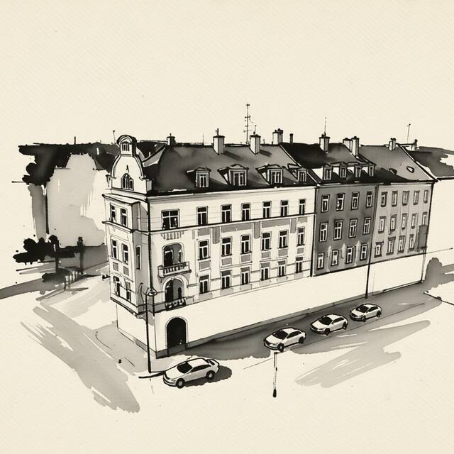 Ilustrační kresba: Apartmán Nostalgia