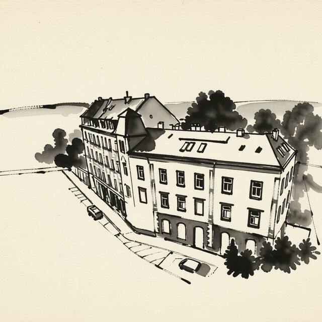 Ilustrační kresba: Penzion U Křížku