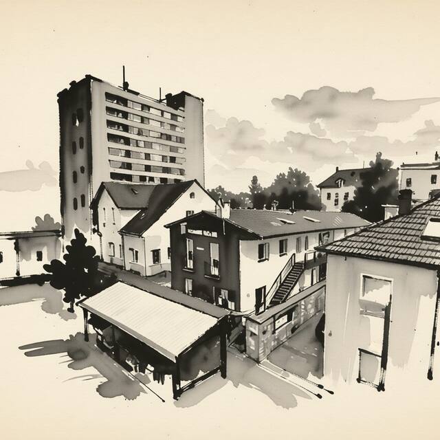 Ilustrační kresba: Parťákova Hasičárna a Penzion