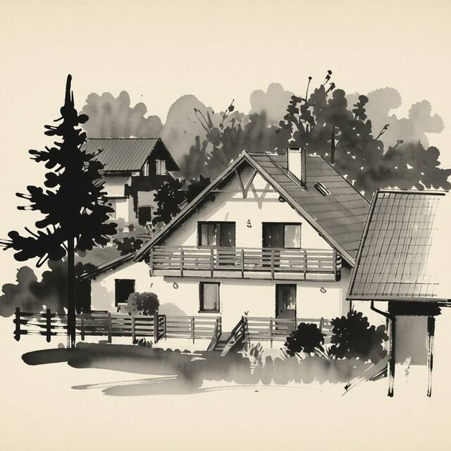 Ilustrační kresba: Apartmany Ruby